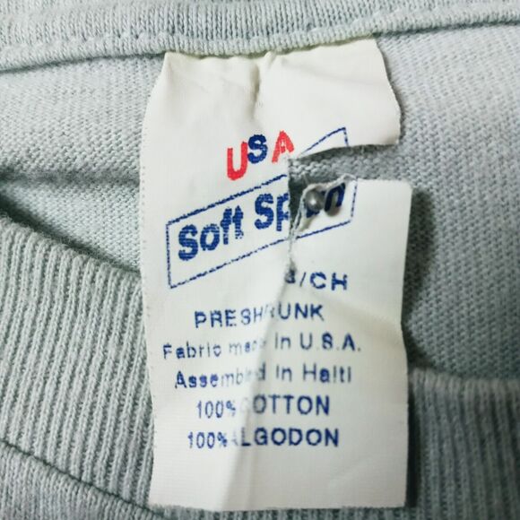 Unisex Kids Grey Tee Fish Don’t Swallow Gum Funny Graphic Novelty T Shirt Small - Picture 6 of 12